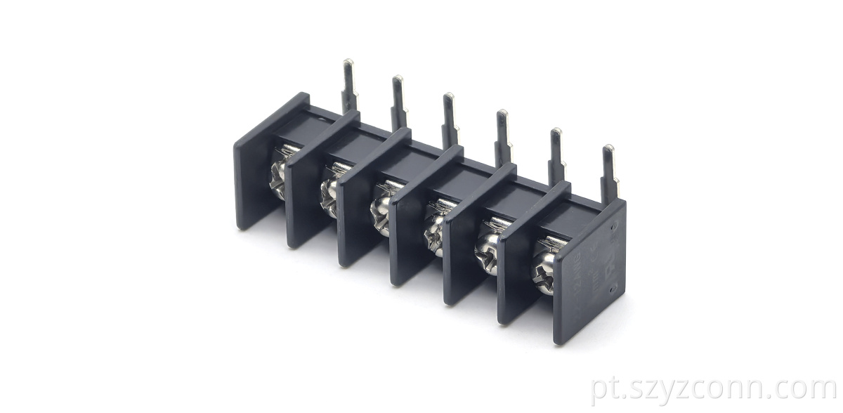 Blocos terminais de barreira de 9,5 mm pretos 9.5mm barrier terminal blocks black